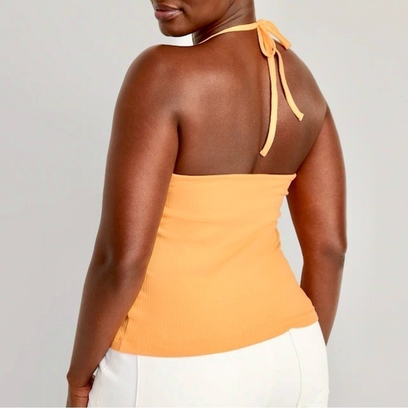 Cropped Halter tank top, Rib-Knit, V-Neck Top for Women, NWT OLD NAVY - Picture 6 of 7